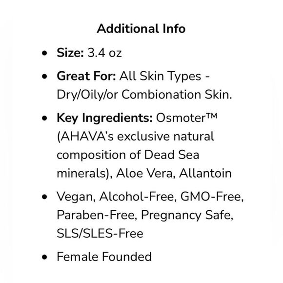 NEW … AHAVA Mineral Radiance Cleansing Gel - Picture 6 of 6